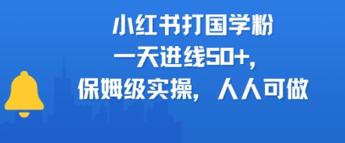 小红书打国学粉，一天进线50+，保姆级实操，人人可做-鼎铸网
