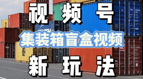 视频号新玩法，利用老外开集装箱盲盒视频，挣分成计划收益，月入过W，新手小白轻松上手-鼎铸网