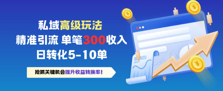 私域高级玩法，精准引流，单笔3张收益，日转化5-10单-鼎铸网