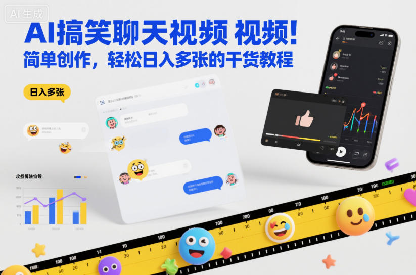 AI搞笑聊天视频，简单创作，轻松日入多张的干货教程-鼎铸网