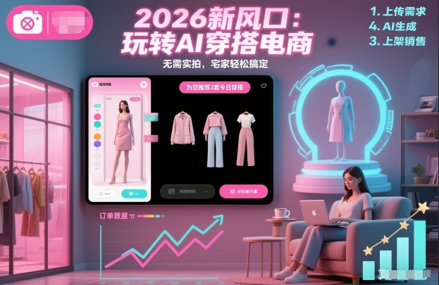 2026新风口：玩转AI穿搭电商，无需实拍，宅家轻松搞定-鼎铸网