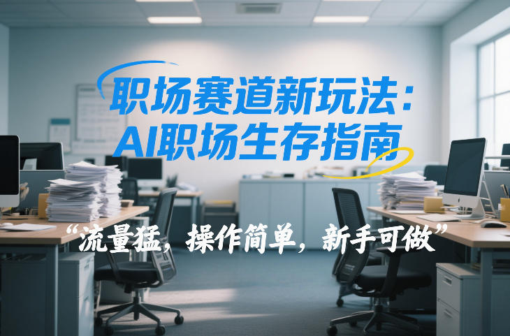 职场赛道新玩法：AI职场生存指南，流量猛，操作简单，新手可做-鼎铸网