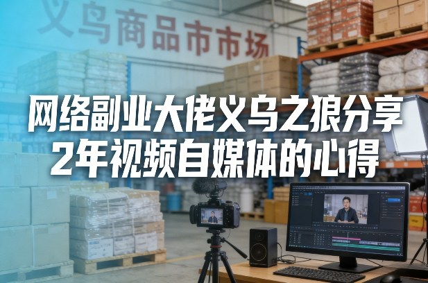 网络副业大佬义乌之狼分享2年视频自媒体的心得【文档】-鼎铸网