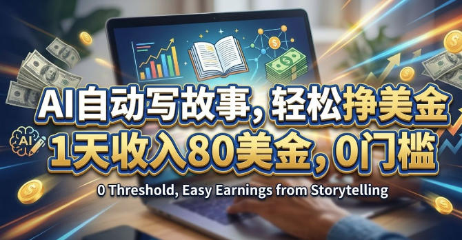 aie887aae58aa8e58699e69585e4ba8befbc8ce8bdbbe69dbee68ca3e7be8ee58880efbc8c1e5a4a9e694b6e585a580e58880efbc8c0e997a8e6a79b_69d06ce03b746.jpeg AI自动写故事,轻松挣美刀,1天收入80刀,0门槛