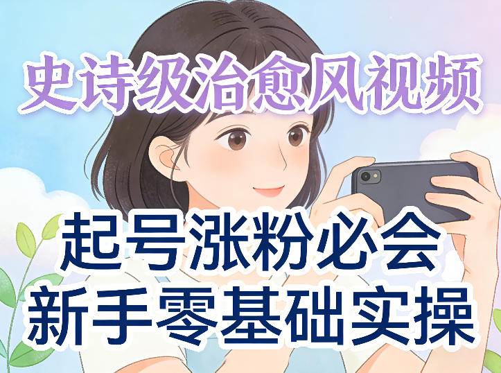 e58fb2e8af97e7baa7e6b2bbe68488e9a38ee8a786e9a291e78886e4ba86efbc8ce8b5b7e58fb7e6b6a8e7b289e5bf85e4bc9aefbc8ce696b0e6898be99bb6e59fba_69cc07e43540c.jpeg 史诗级治愈风视频爆了,起号涨粉必会,新手零基础实操(实操+变现全讲解)