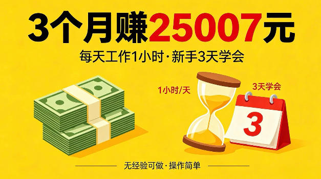 3个月赚了25007米，每天工作1个小时，新手3天全部学会【揭秘】-鼎铸网