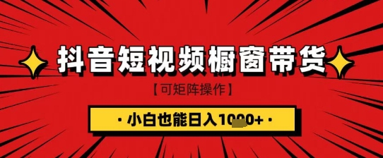 抖音短视频食品橱窗带货，小白轻松上手日入1k+【揭秘】-鼎铸网