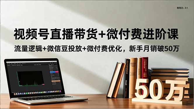 视频号直播带货+微付费进阶课：流量逻辑+微信豆投放+微付费优化，新手月销破50万-鼎铸网
