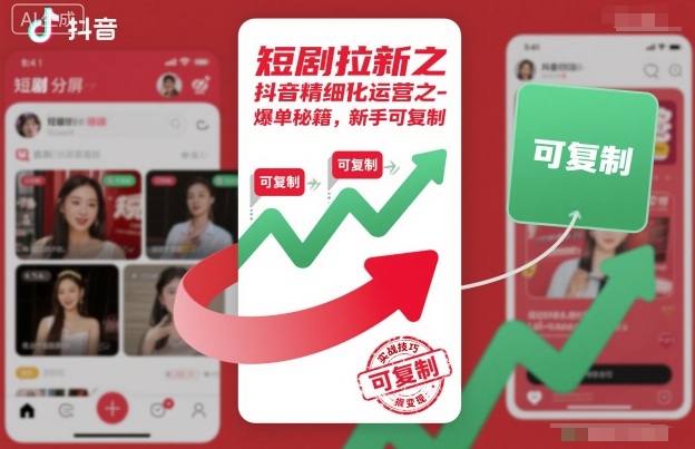 短剧拉新之抖音精细化运营之爆单秘籍，新手可复制-鼎铸网