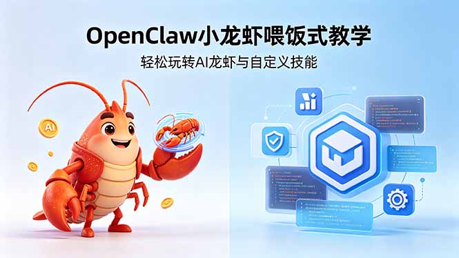 不用懂技术！OpenClaw小龙虾喂饭式教学，轻松玩转AI龙虾与自定义技能-鼎铸网
