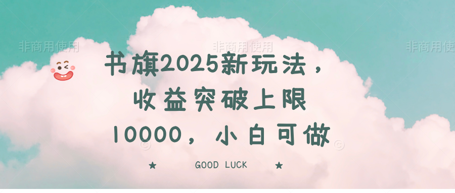 书旗2025新玩法，收益突破上限10000，小白可做-鼎铸网