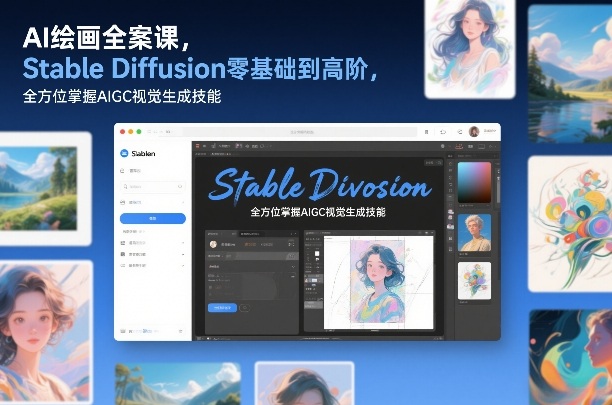AI绘画全案课，Stable Diffusion零基础到高阶，全方位掌握AIGC视觉生成技能-鼎铸网