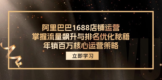 阿里巴巴1688店铺运营，掌握流量飙升与排名优化秘籍 年销百万核心运营策略-鼎铸网