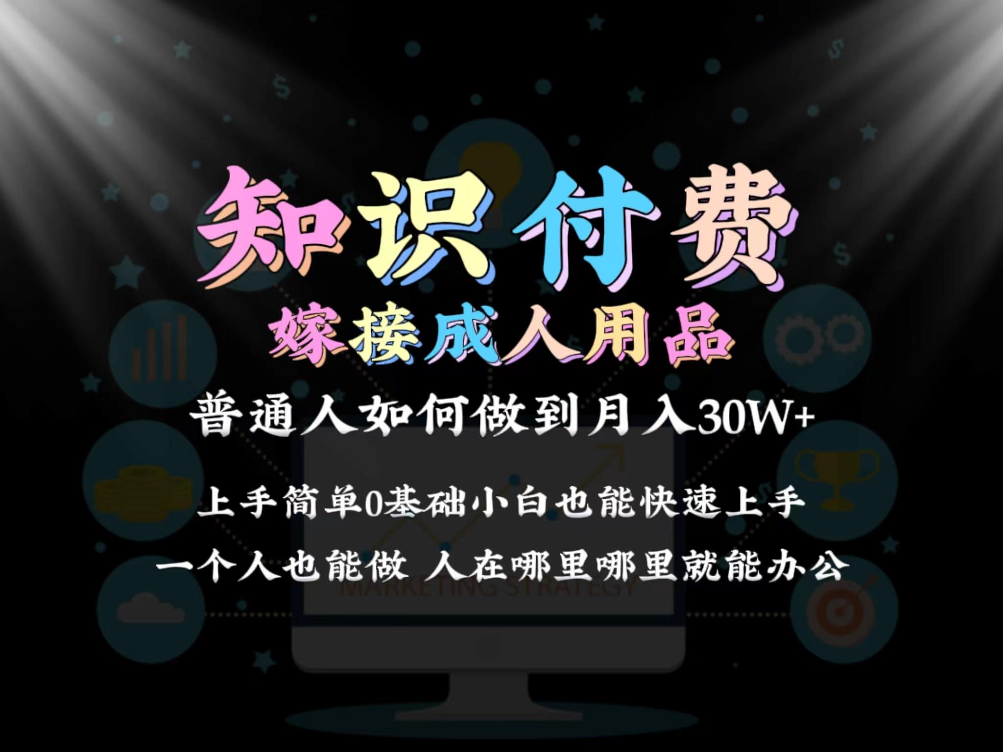 2024普通人做知识付费结合成人用品如何实现单月变现30w 保姆教学1.0-鼎铸网