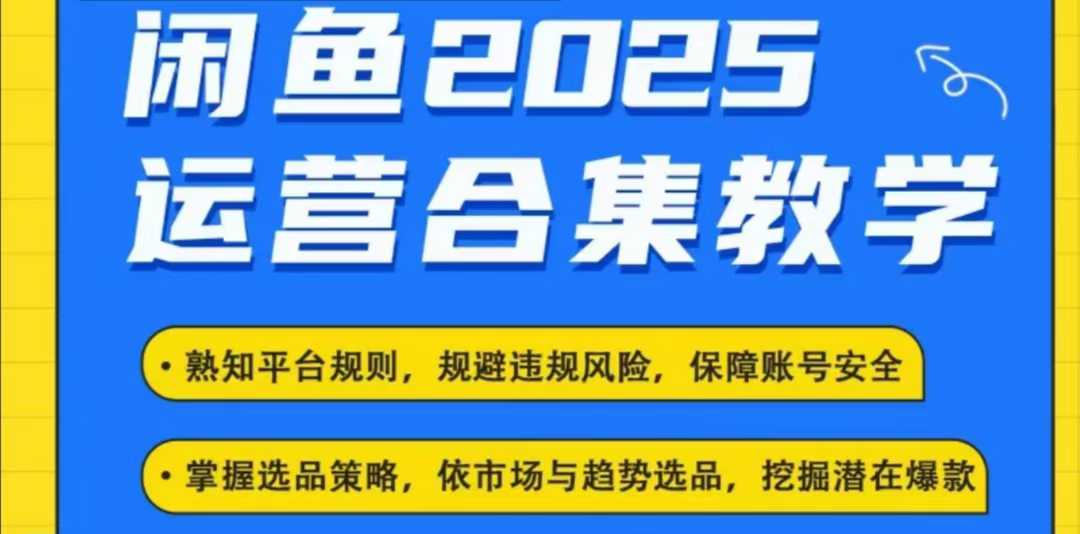 2025闲鱼电商运营全集，2025最新咸鱼玩法-鼎铸网