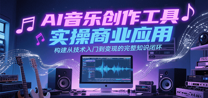 AI音乐创作工具实操商业应用，构建从技术入门到变现的完整知识闭环-鼎铸网