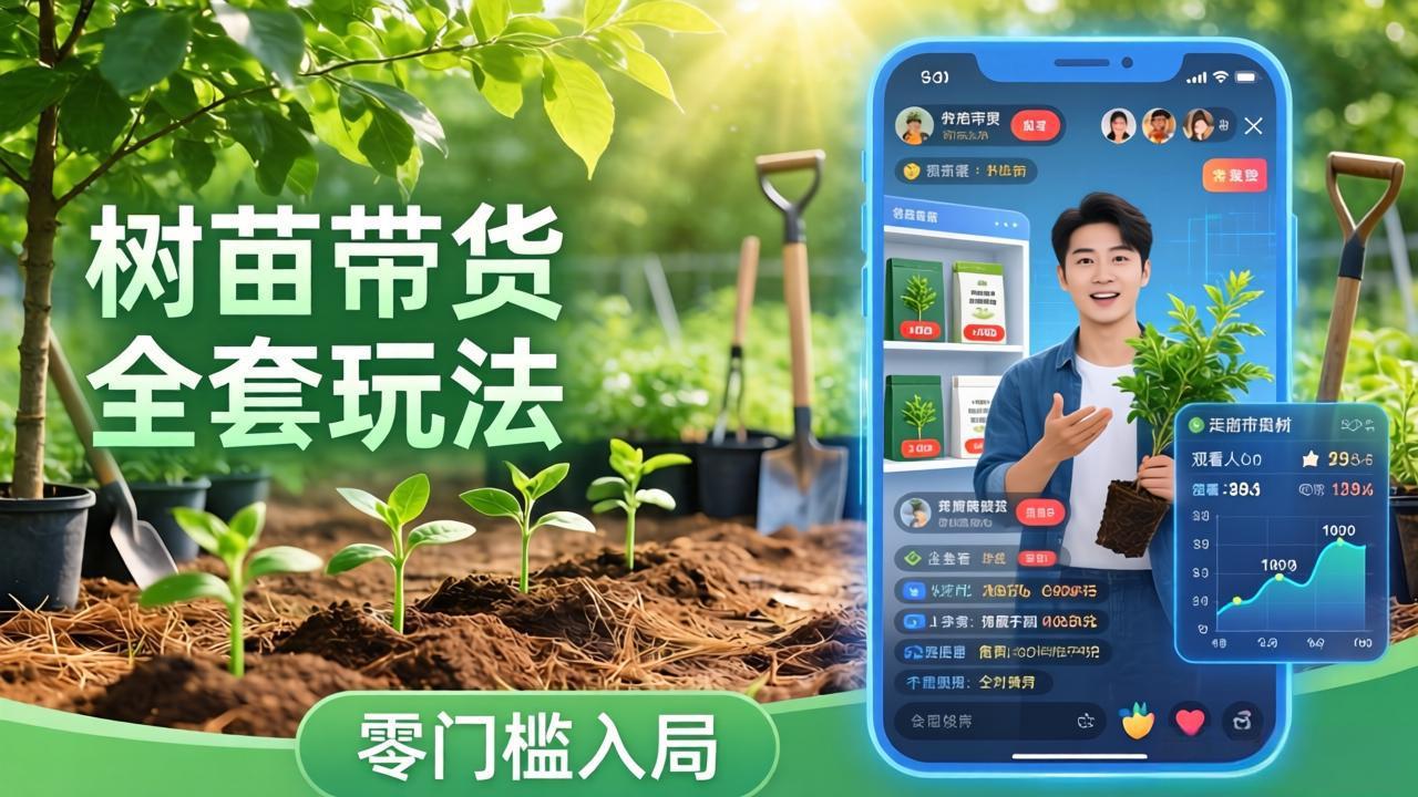 视频号AI树苗带货全套玩法：零门槛入局，掌握豆包、千问等AI工具制作树苗视频的全套流程-鼎铸网