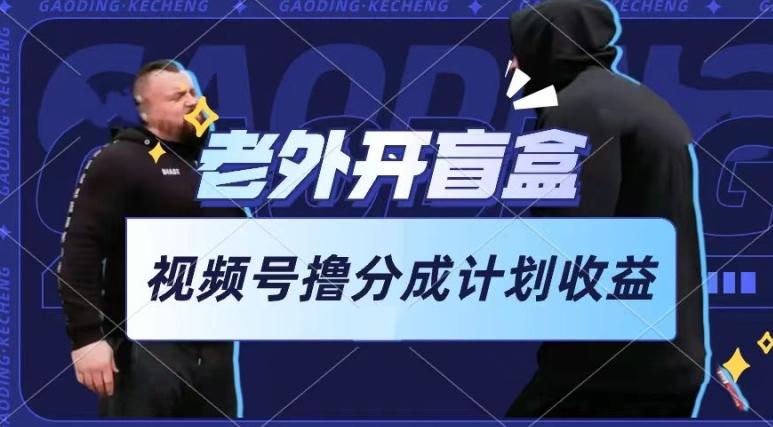 老外开盲盒视频，撸视频号分成计划收益，每天只需一小时，新手小白轻松上手【揭秘】-鼎铸网