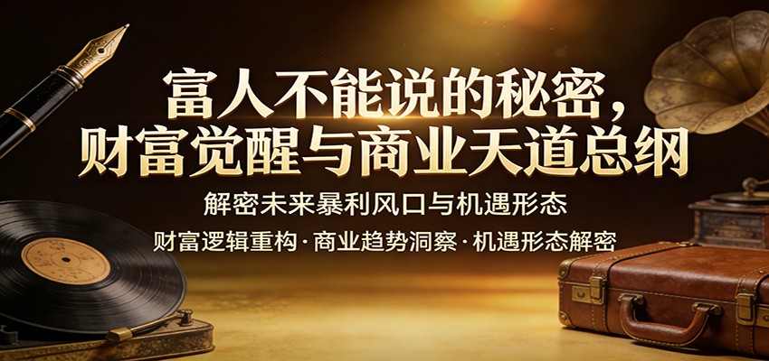 富人不能说的秘密，财富觉醒与商业天道总纲，解密未来暴利风口与机遇形态-鼎铸网