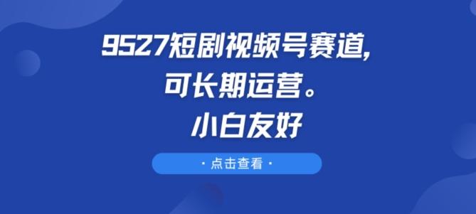 9527短剧视频号赛道，可长期运营，小白友好【揭秘】-鼎铸网
