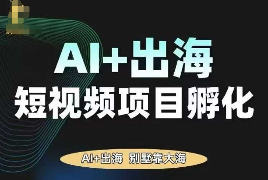 AI·TikTok AI+出海短视频项目孵化，陪你从0-1借助AI实现出海变现-鼎铸网