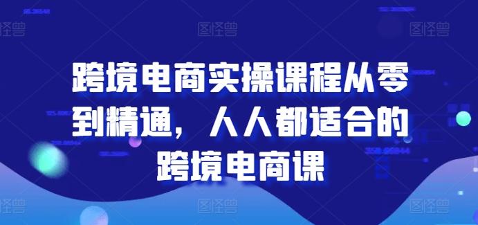 跨境电商实操课程从零到精通，人人都适合的跨境电商课-鼎铸网