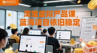 淘宝虚拟产品课，蓝海项目依旧稳定-鼎铸网