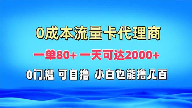 免费流量卡代理一单80+ 一天可达2000+-鼎铸网