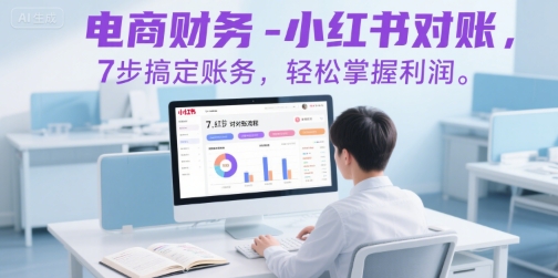 电商财务-小红书对账，7步搞定账务，轻松掌握利润-鼎铸网