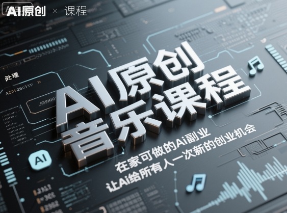 AI原创音乐课程，在家可做的Ai副业，让Ai给所有人一次新的创业机会-鼎铸网