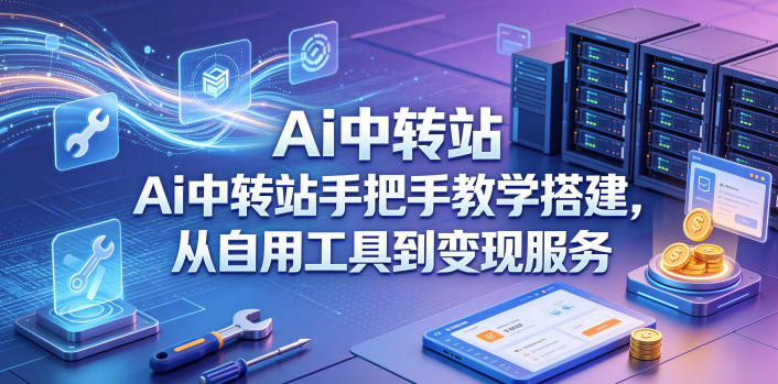 Ai中转站手把手教学搭建，从自用工具到变现服务-鼎铸网
