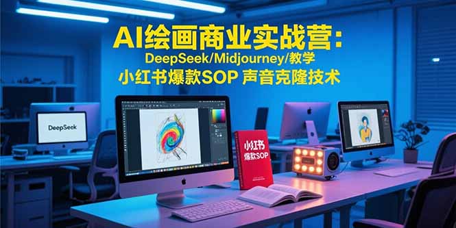 AI绘画商业实战营：DeepSeek/Midjourney/教学 小红书爆款SOP 声音克隆技术-鼎铸网