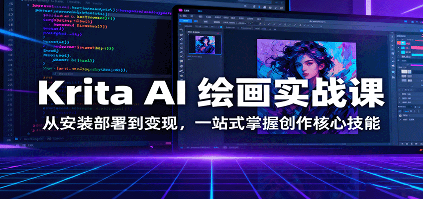 Krita AI 绘画实战课：从安装部署到变现，一站式掌握创作核心技能-鼎铸网