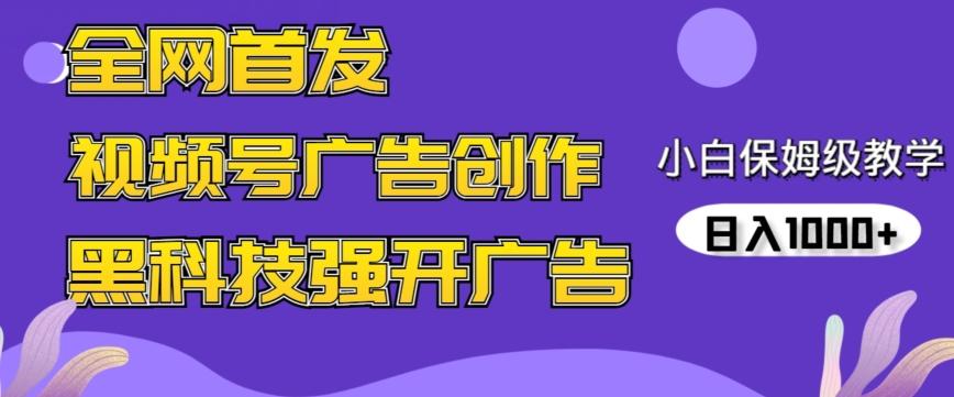 全网首发蝴蝶号广告创作，用AI做视频，黑科技强开广告，小白跟着做，日入1000+【揭秘】-鼎铸网