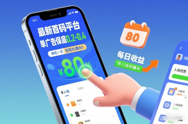 最新首码平台，单广告保底0.2-0.4，单机一天轻松撸80，早入场早賺米【揭秘】-鼎铸网