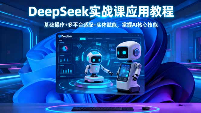 DeepSeek实战课应用教程、基础操作+多平台适配+实体赋能，掌握AI核心技能-鼎铸网