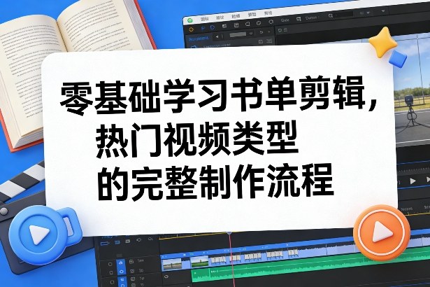 零基础学习书单剪辑，热门视频类型的完整制作流程(更新2026)-鼎铸网