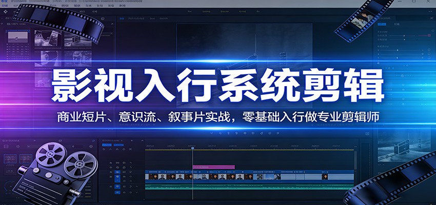 影视系统剪辑，商业短片、意识流、叙事片实战，零基础入行做专业剪辑师-鼎铸网