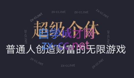 超级个体·普通人创造财富的无限游戏-鼎铸网