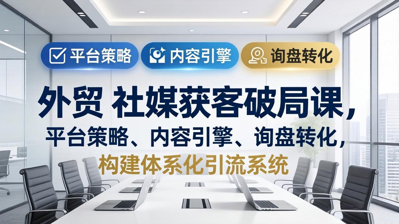 163adacaa76daf58b544301772eb0247.jpeg 外贸 社媒获客破局课,平台策略、内容引擎、询盘转化,构建体系化引流系统(更新26年3月