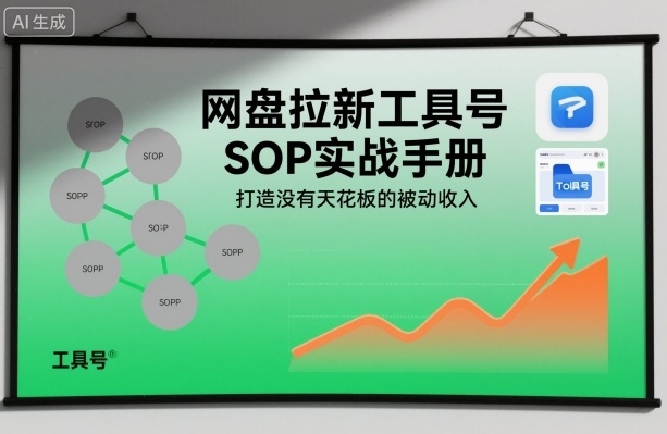 网盘拉新工具号SOP实战手册，打造没有天花板的被动收入-鼎铸网