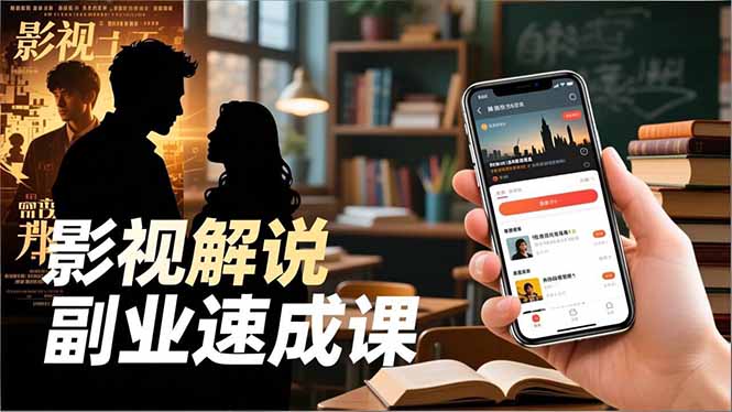 Tk影视解说副业速成课，软件安装、全流程实操、爆款预设，新手两周变现-鼎铸网