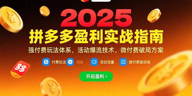 拼多多盈利实战指南，强付费玩法，活动爆流技术，微付费破局方案(更新7月-鼎铸网