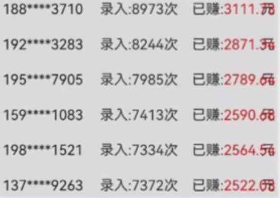 字母输入，5秒一单，单日收益轻松300+