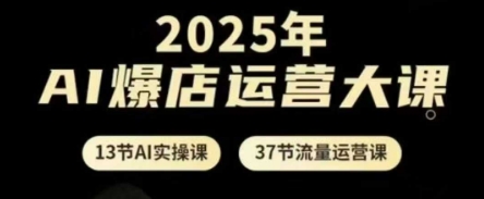2025年AI爆店运营大课，13节AI实操课+37节流量运营课-鼎铸网
