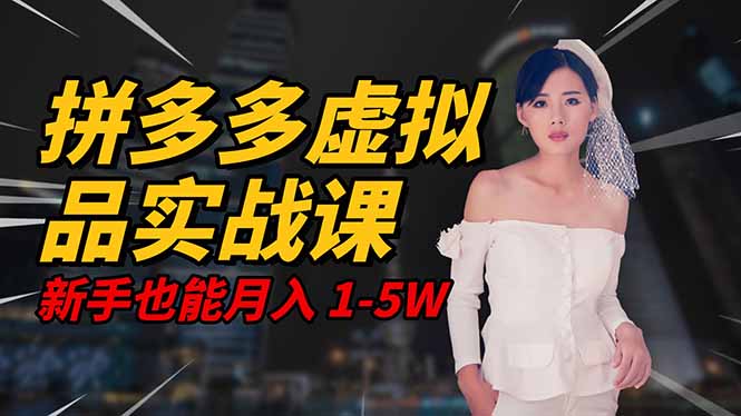 2025 拼多多虚拟品系统实战课，轻资产项目，可矩阵开工作室，新手也能...-鼎铸网
