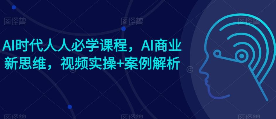 AI时代人人必学课程，AI商业新思维，视频实操+案例解析【赠AI商业爆款案例】-鼎铸网