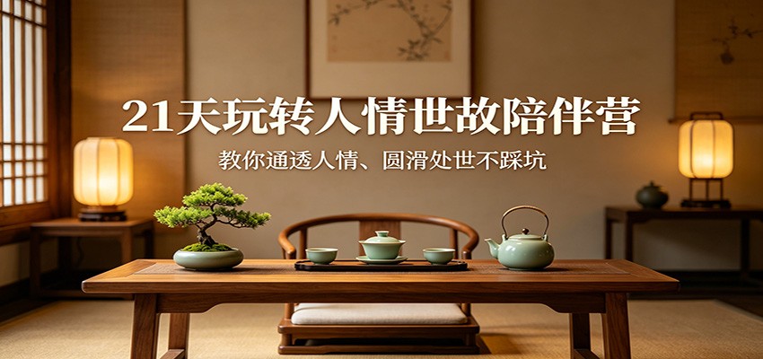 21天玩转人情世故陪伴营：教你通透人情、圆滑处世不踩坑-鼎铸网