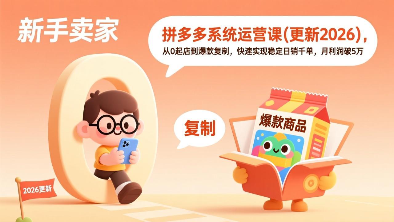 拼多多系统运营课(更新2026-鼎铸网