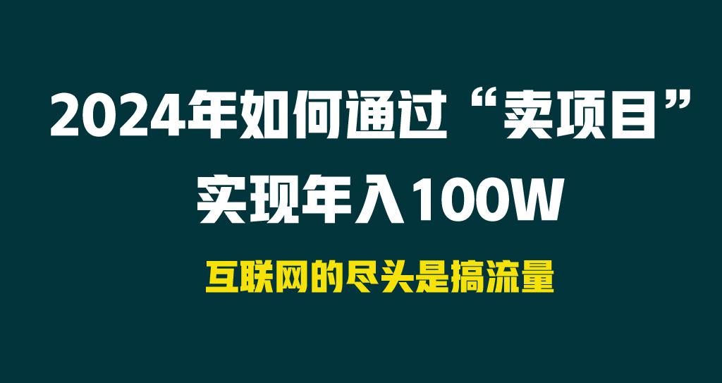 2024年如何通过“卖项目”实现年入100W-鼎铸网